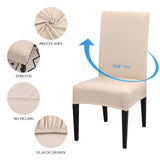 1 x RAW Customer Returns Lydevo Chair Covers Set of 6 Stretch Modern Chair Covers for Dining Room Chairs Chair Covers for Swing Chairs Universal Washable Removable Chair Cover for Dining Room Hotel Banquet Kitchen,Beige - RRP €27.99