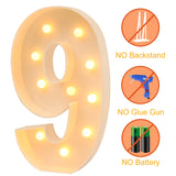 3 x Brand New LED Number Lamp Number Illuminated Digits 9, 3 Feet Warm Light LED Decoration for 19 90 Birthday Boys Girls, Wedding, Party Festival Decoration, Holiday House Bar 9  - RRP €90.0