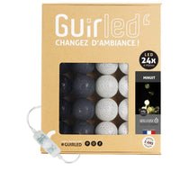 1 x RAW Customer Returns GuirLED - LED cotton balls fairy lights USB - Baby night light 2h - Dual USB 2A power supply included - 3 intensities - 24 balls 2.4m - Minuit - RRP €34.99