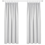 1 x RAW Customer Returns Deconovo Modern Bedroom Curtains Gathered Blackout Soft Curtain for Youth Room Windows with Pockets Set of 2 Panels 168 x 229 cm Light Beige - RRP €49.78