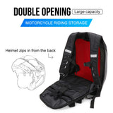 1 x RAW Customer Returns JFG RACING motorcycle backpack waterproof motorcycle backpack hard shell carbon fiber motorcycle helmet backpack waterproof 30L large capacity for travel camping cycling storage bag - RRP €62.99