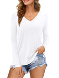 1 x RAW Customer Returns Beluring Soft and Comfortable Women s Blouse with V-Neck and Long Sleeves in White S - RRP €24.48