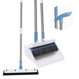 1 x RAW Customer Returns Myiosus Dustpan with Long Handle, Broom and Shovel Together, Rotatable 180 Degrees, for Cleaning the Floor, Dustpan Without Bending, for Outdoor, Garden, Hall, Indoor White  - RRP €35.19