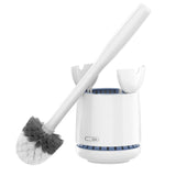 1 x RAW Customer Returns MR.SIGA toilet brush WC brush and holder with quick-dry container and firm handle, premium toilet brush for the bathroom, white - RRP €19.04