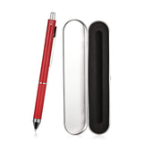 1 x RAW Customer Returns SMTTW 4-in-1 ballpoint pen pencil, multi-coloured multifunctional pen, ballpoint pen 3 ballpoint pen refills in black, red, blue and pencil refill for office, school and gift-red - RRP €12.89