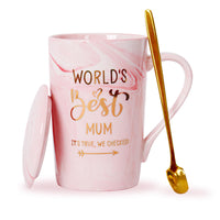 1 x Brand New Lunluck Mother s Day Gifts for Mom, Gifts for Mom Gifts for Best Mom In The World Mug, Mother s Day Gift Coffee Mugs for Mother, 14oz 400 ml Ceramic Marble Mug Cup - RRP €11.8