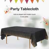 20 x Brand New Birthday tablecloth, party tablecloth, rectangle tablecloth, disposable tablecloth, rectangular tablecloth, 274 x 137 cm, rectangular tablecloths with gold dots for parties, birthdays, weddings - RRP €408.0