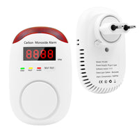 1 x RAW Customer Returns Firlarm carbon monoxide detector, plug-in CO detector for travel, CO warning detector with test button, LED digital display, voice light, plug and play - RRP €24.83