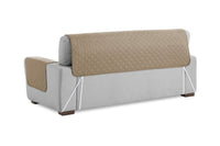 1 x RAW Customer Returns Textilhome - Malu Sofa Cover, 4 Seater, Reversible Quilted Sofa Protector. Color Beige C 7 - RRP €36.99