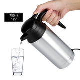 1 x RAW Customer Returns Electric Kettle for Car, MAGT 12V 750ml Stainless Steel Kettle for Electric Car Coffee Mug Travel Water Bottle Ideal for Hot Water Coffee - RRP €36.29