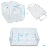 1 x RAW Customer Returns INTIRILIFE transport box container for cakes and cupcakes 2 levels made of plastic in white - 36.1 x 26.1 x 21.2 cm - transport container for muffins cake box - RRP €34.27