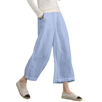 1 x RAW Customer Returns Ecupper Capris Pants Women Summer Plus Size Cotton Casual Pants - RRP €30.91