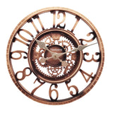 1 x RAW Customer Returns Taodyans Outdoor Wall Clock 30 cm Garden Clocks Waterproof Outdoor Wall Clock Vintage Kitchen Living Room Wall Clock Industrial 3D Wall Clock - Ticking Copper  - RRP €31.99