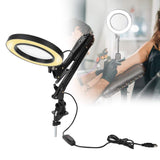 1 x RAW Customer Returns LED magnifying lamp, swivel arm magnifying glass with light, 2-color illuminated magnifying lamps, nail table lamp, 5 diopter magnifying glass light lens, adjustable swivel arm lamp for workbench tattoo beauty light - RRP €28.6