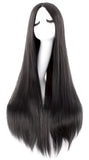 1 x RAW Customer Returns Wig Black Long Straight Straight Halloween Costume Wigs Women s Cosplay Black Wig Wig for Women Girls Halloween Cosplay Costume Party Carnival 80cm 32  - RRP €16.9