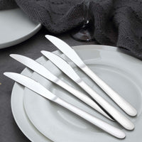 1 x RAW Customer Returns BEWOS table knife set 16 pieces, 23.2 cm 9.1 inch knife set, butter knife, table knife made of stainless steel, highly polished cutlery knife, table knife for catering at home, dishwasher safe - RRP €14.94