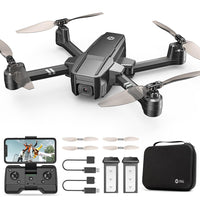 1 x RAW Customer Returns Holy Stone HS440 drone with 1080P camera for children, RC quadcopter foldable with 2 batteries, 40 minutes long flight time, FPV live transmission, tap fly, voice control, gravity sensor altitude hold for beginners - RRP €100.84