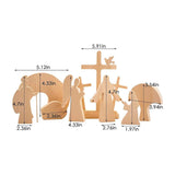 1 x RAW Customer Returns NSXIN Easter nativity scene wooden Easter scene wooden decoration set, handmade Jesus nativity scene, wooden cross Easter figure Easter decoration resurrection scenes set nativity figures made of wood for home, - RRP €14.99