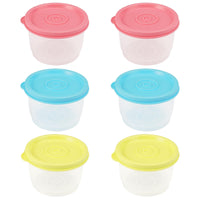 1 x RAW Customer Returns 6 Pieces Airtight Small Food Containers, Reusable Freezer Containers, Small Plastic Food Container with Lid, for Sauce Soups Dressings Creams 160 ml  - RRP €10.82