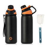 1 x RAW Customer Returns Fjbottle stainless steel sports drinking bottle with magnetic lid 1L, 800ml, 600ml, 400ml BPA-free leak-proof children s bottle - suitable for carbonated drinks, bicycle water bottle thermo for school, fitness - RRP €18.99