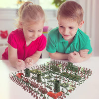 1 x RAW Customer Returns 290 pieces army soldier figures set, soldiers play set, military soldier toy figures, plastic army soldier figures military play set with soldiers, planes, tanks, flags for children 3  - RRP €24.59