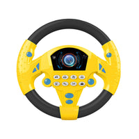 1 x RAW Customer Returns Kids Steering Wheel Toy, Electric Simulation Steering Wheel with Lights Sounds, Kids Driving Simulator Car Toy, Educational Toy, Gift Black Yellow  - RRP €20.4