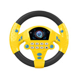 1 x RAW Customer Returns Kids Steering Wheel Toy, Electric Simulation Steering Wheel with Lights Sounds, Kids Driving Simulator Car Toy, Educational Toy, Gift Black Yellow  - RRP €20.4