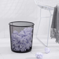 1 x RAW Customer Returns Tebery 4 Pack Wire Mesh Waste Paper Bin, 12L Metal Trash Can, Office Waste Bin, Paper Bin, for Kitchen, Home Office, Dormitory, Black - RRP €24.42