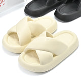 1 x Brand New AONEGOLD bathing shoes slippers women Cozyslides Original Slippers Cloudyzz slippers non-slip home slippers soft sole slide mules summer garden shower shoes beige, size 44-45  - RRP €22.18