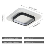 1 x RAW Customer Returns DELIPOP Modern LED Ceiling Light, 21W 3000LM Ceiling Lamp Square Black, Geometric Ceiling Lights, Ceiling Lighting for Living Room Bedroom Hallway Kitchen, Warm White Light 3000K - RRP €29.9