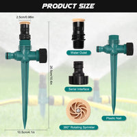 1 x RAW Customer Returns Pack of 4 lawn sprinklers 360 rotating garden sprinkler garden sprinkler, water sprinkler adjustable automatic irrigation system for garden lawn plants vegetables flowers pastoral green  - RRP €19.99