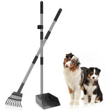 1 x RAW Customer Returns Bamda Dog Poop Scoop, Telescopic Dog Poop Scoop with Adjustable Long Handle, Metal Poop Scoop for Large Medium Small Dogs, Lawn Grass Dirt Gravel Pack of 2  - RRP €25.56