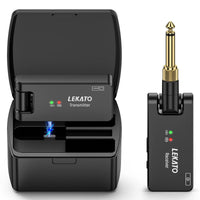 1 x RAW Customer Returns LEKATO 2.4GHz Upgraded Wireless Guitar System E Guitar Transmitter with Wireless Guitar Transmitter Receiver for Guitar Transmitter and Receiver E Guitar Bass Transmitter Black WS100  - RRP €59.99