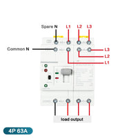 1 x RAW Customer Returns Jadeshay Automatic Dual Power Transfer Switch, ATS Power Supply Controller Uninterruptible Transfer Switch G2R 4P 63A Automatic Transfer Switch Electrical Selector Switches 220V - RRP €43.55