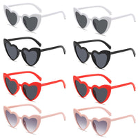 1 x RAW Customer Returns Whcctl 8 pieces heart sunglasses, retro heart sunglasses, heart fashion glasses, heart-shaped party sunglasses, sunglasses wedding, for women men children party, Halloween, Christmas, wedding - RRP €60.0