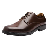 1 x RAW Customer Returns Bruno Marc Suit Shoes Men s Business Shoes Derby Lace-Up Shoes Leather With Oxford DARK BROWN-E DOWNING-02-E Size 42 EUR  - RRP €43.99