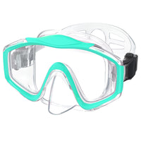 1 x RAW Customer Returns Children s diving goggles 180 panoramic child snorkeling mask, anti-fog diving mask tempered glass swimming mask boy silicone diving mask girl swimming goggles with nose cover 6-16 years - RRP €15.11