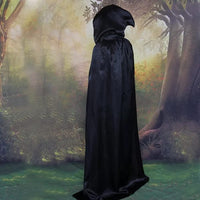 1 x Brand New Nv Wang Long Hooded Cloak,Halloween Capes,Women Men Kids Halloween Costume Halloween Party Vampire Witch Costume Cape Carnival Costume Cosplay Cape Hooded Black - RRP €12.07