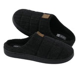 1 x RAW Customer Returns JOMIX Men s Winter Closed Slippers Warm and Comfortable Home Winter Slippers MU3436 MU6054 A Black, 43  - RRP €18.64