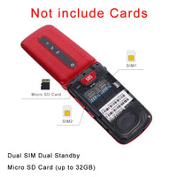 1 x RAW Customer Returns Flip phone without contract with large buttons, Ukuu senior cell phone with emergency call button and flashlight 2.4 inch display Dual SIM 900 mAh battery Long standby time mobile phone - Red - RRP €34.99