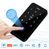 1 x RAW Customer Returns Biometric Fingerprint Access Control Keypad Tuya App Smart NFC Door Opener Waterproof 13.56MHz RFID Keypad with Wiegand 26 Bits Output Input - RRP €47.18