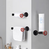 5 x Brand New DZANKEN toilet paper holder black toilet roll holder, industrial style toilet paper stand WC paper holder water pipe - RRP €102.0