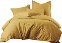 1 x RAW Customer Returns Lanqinglv bed linen 135x200cm 2-piece yellow gold plain duvet cover 135x200cm with zipper and pillowcase 80x80cm made of renforce microfiber - RRP €27.12