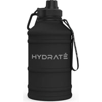 1 x RAW Customer Returns HYDRATE stainless steel drinking bottle - 2.2 liters - BPA-free sports water bottle - metal water bottle with practical nylon carrying strap and leak-proof screw cap, gym - RRP €27.53