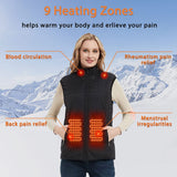 1 x RAW Customer Returns Heated Vest, Heated Vest for Men and Women, Hunting Vest, USB Electric Heating Vest, Adjustable Washable Heated Jacket, 3 Temperature Levels, 9 Heating Zones - RRP €38.66