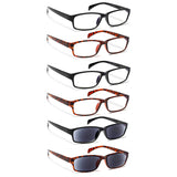 1 x RAW Customer Returns COJWIS Reading Glasses 6 Pack Men and Women Quality Spring Hinge Blue Light Filter Reader Glasses 6 Color Mix-6, 2.50  - RRP €20.16