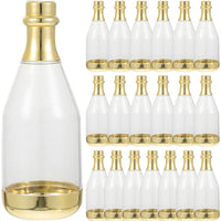 1 x RAW Customer Returns Toyvian Champagne Bottle Candy Box 20 Pieces Mini Champagne Bottles Clear Plastic Candy Boxes Champagne Bottle Container for - RRP €21.62