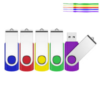 1 x RAW Customer Returns USB Stick 8GB, JEVDES USB Sticks Pack of 5 Memory Stick 8GB USB 2.0 Flash Drive USB Memory Stick Pendrive Data Storage with Lanyard 5 Pieces  - RRP €14.56