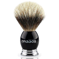 1 x RAW Customer Returns Anbbas shaving brush luxury men s gift shaving brush made of badger hair silver tip shaving brush made of real hair badger bristles black - RRP €28.22