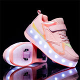 1 x RAW Customer Returns Boy Girl Shoes Children s Shoes with Wheels LED Luminous Shoes Outdoor Sports Shoes Flashing Shoes Skateboard Shoes Sneakers Birthdays, Holidays - RRP €53.89